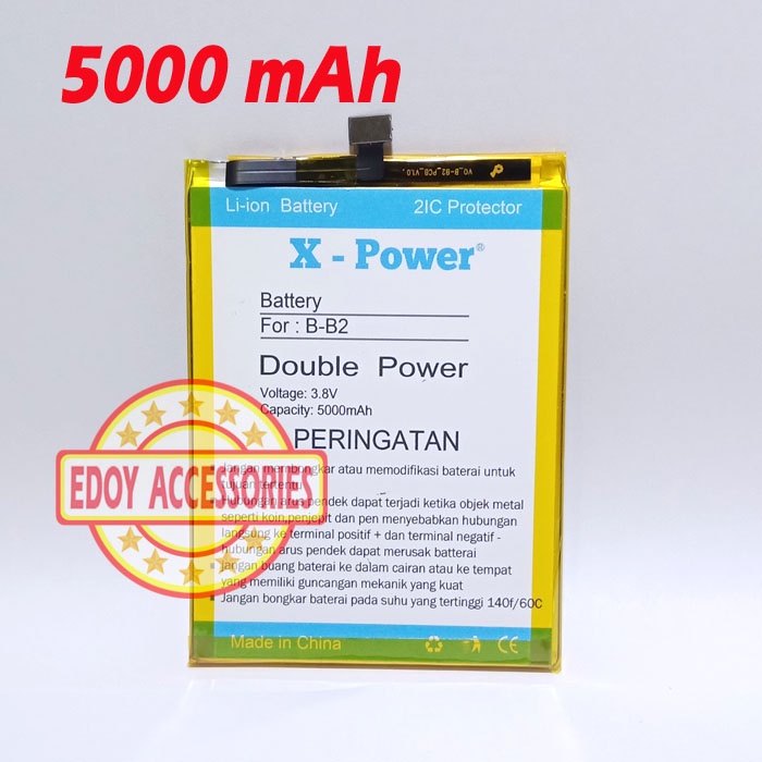 Batre Vivo V5 Lite 1609 Double Power BB2 BB-2 Batu Baterai Battery Tanam