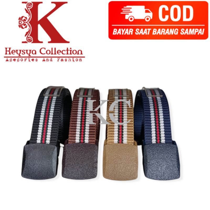 ikat pinggang pria Canvas nylon/ ment belt nylon canvas anti metal detektor