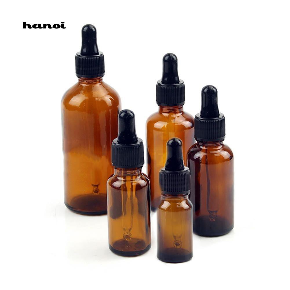 [Bayar Di Tempat]HN❤Mini 10ml-100ml Amber Glass Reagent Liquid Pipette Empty Bottle Eye Dropper