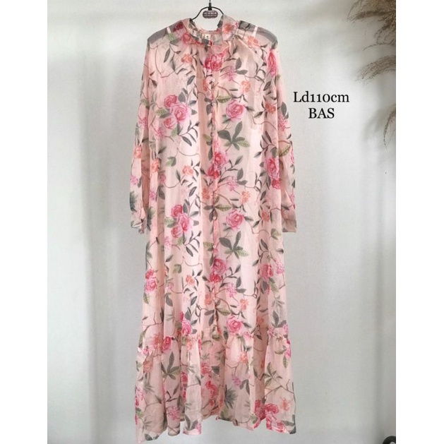 Gamis Katun Ceruty Import premium full furing