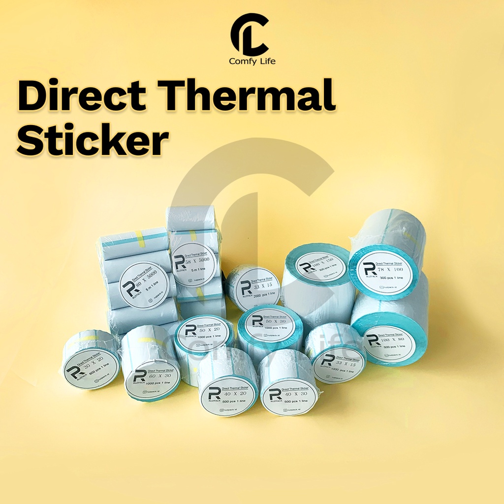 

HJK DIRECT THERMAL STICKER [78x100 MM] KERTAS LABEL STIKER BARCODE 1 LINE 300 PCS