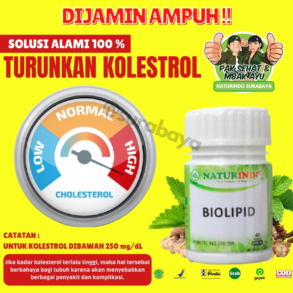 Obat Penurun Kolestrol Kolesterol Tinggi 250 Asam Urat Obat Herbal Penurun Kolestrol Jahat Darah Tinggi Obat Penghancur Lemak Darah Herbal Ampuh Menurunkan Kolesterol Bpom Jamu Kolestrol Stroke Jantung Koroner Tradisional Biolipid Naturindo Surabaya-KOLESTROL BAWAH 250