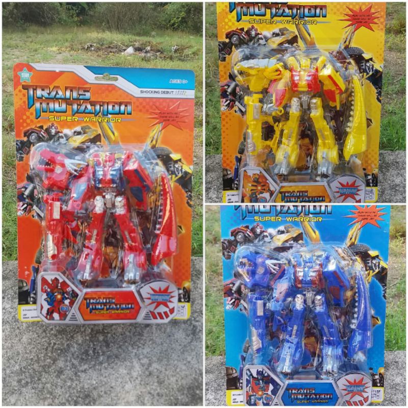 ST 2475 - Mainan Robot Trans Mutation Super Warrior Optimus Pryme Lampu dada besar ST2475