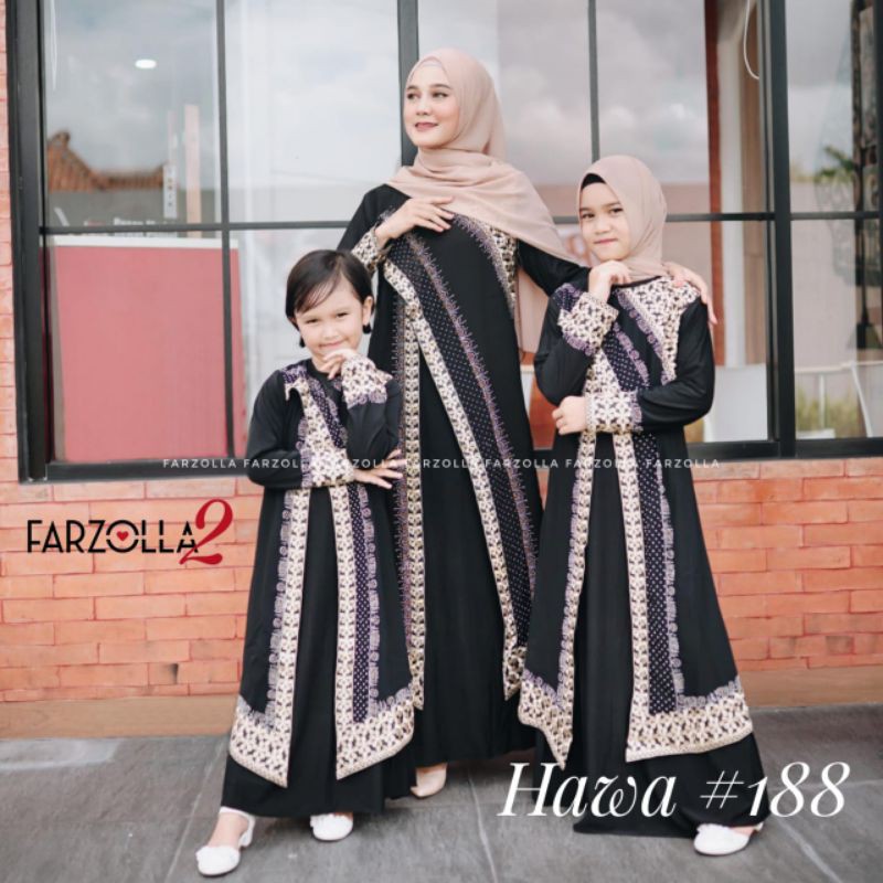 ABAYA TURKEY ANAK PEREMPUAN BORDIR JUBAH ANAK HAWA #188