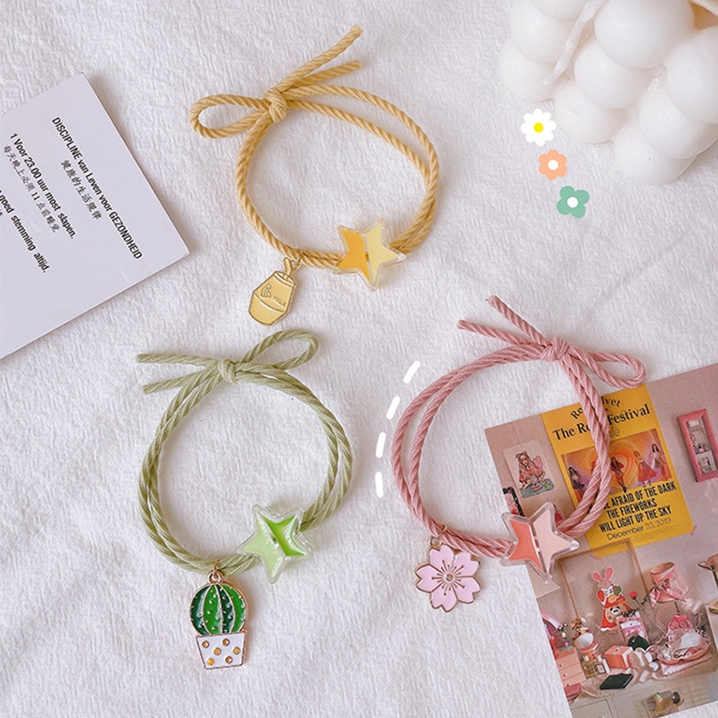 COD❤️1 Pcs Gelang Liontin wanita murah Bintang Korea Gelang Harapan Untuk Pacar Dan Sahabat mpor fashion