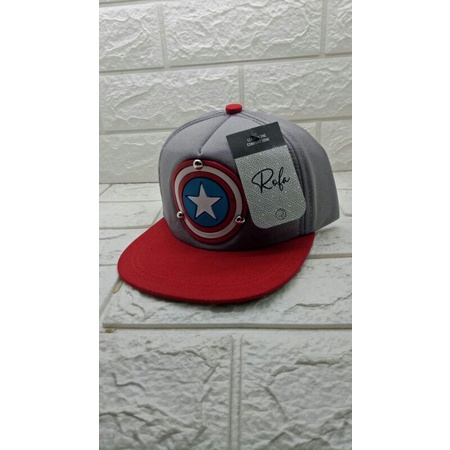 Topi Anak Snapback anak/Topi ploking anak/topi anak karakter-Captain2
