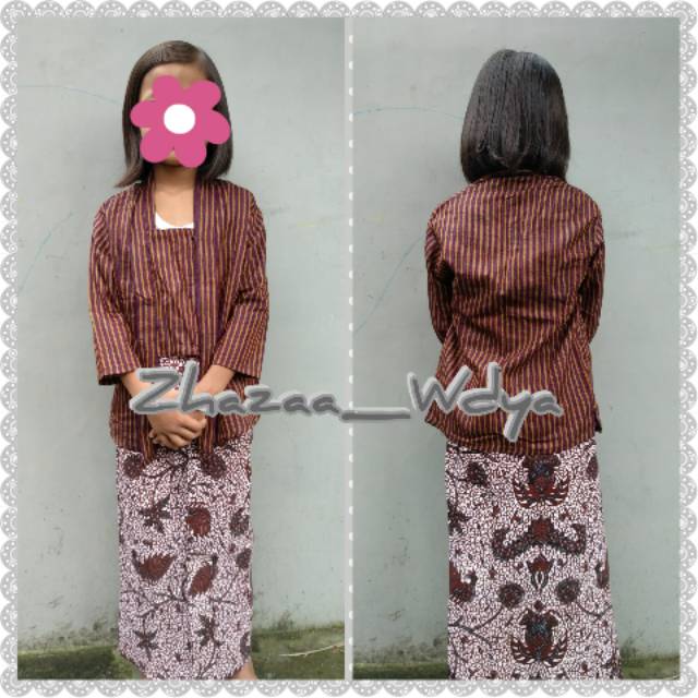 Jual Setelan Kebaya Anak (Kutu Baru) & Jarik Wiru Instan  Shopee Indonesia