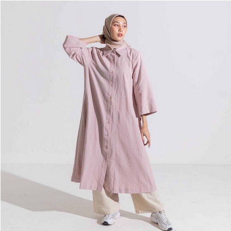 Dress Wanita Muslim Dauky M Dress Linen