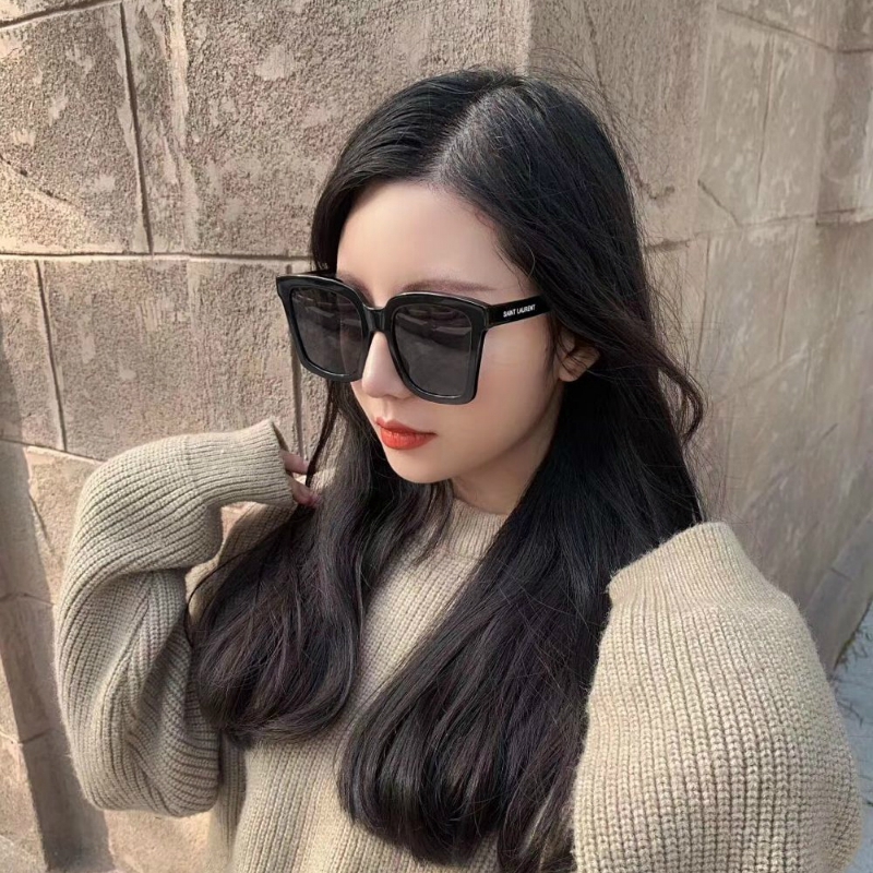 2020 new fashion Korean square male and female sunglasses metal hinge