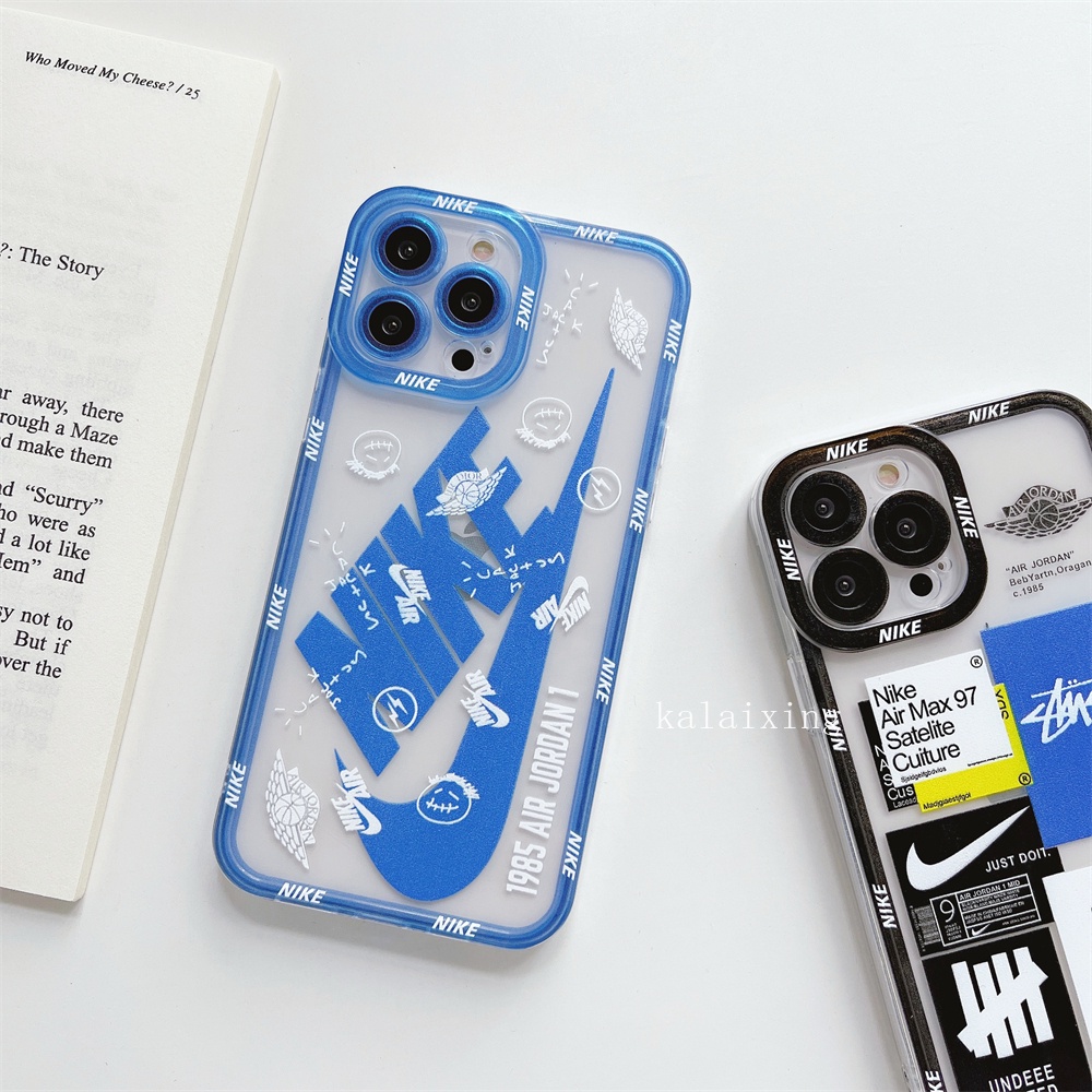 Lens Protective N.i.k.e Case untuk iPhone 13 Pro Max 12Pro 11 X XR Xs Max 7 8Plus