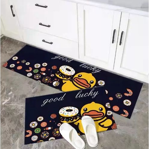 KITCHEN RUGS FLOOR MAT 2 IN 1 / KESET DAPUR ANTI SLIP LANTAI RUMAH 2 IN 1