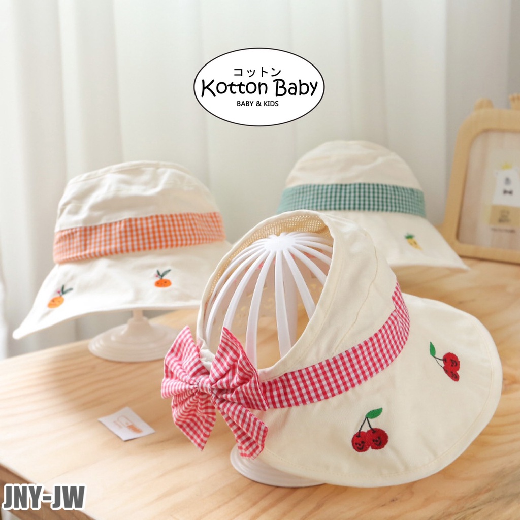 1-5 thn | TOPI PANTAI BUCKET RIBBON HAT ANAK BAYI CATALOG JNY JW