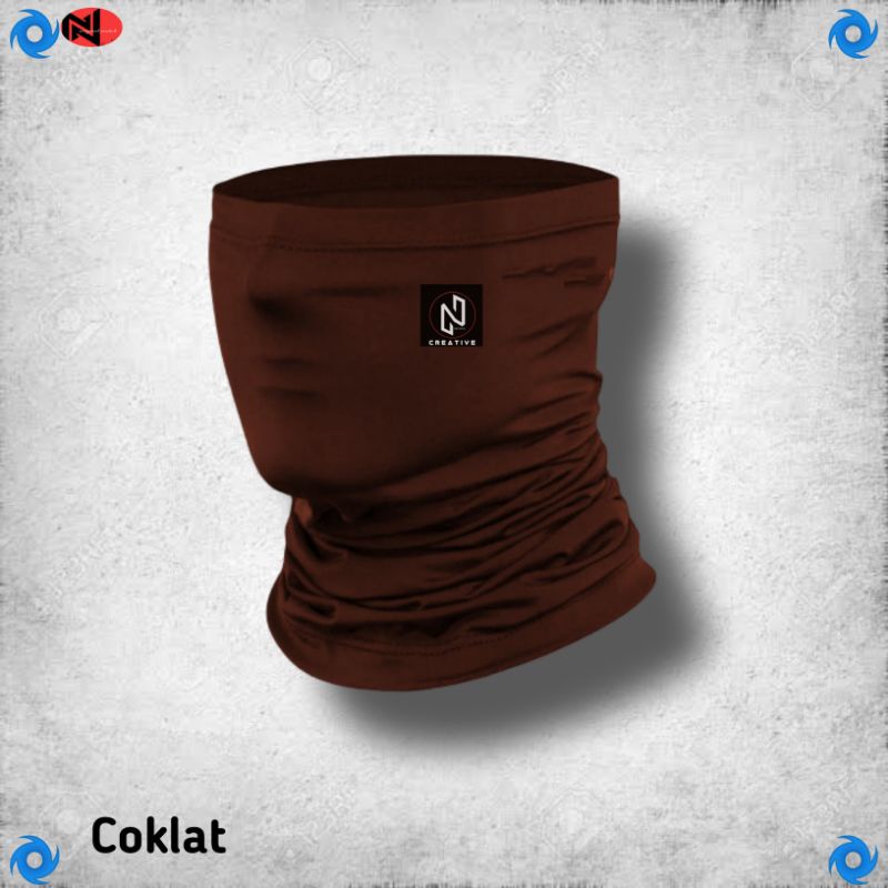 Masker Buff Pengendara Motor Multifungsi Premium-Coklat