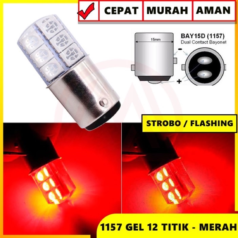 COD Lampu stop rem jelly flash kedip stoplamp jelly flash kedip