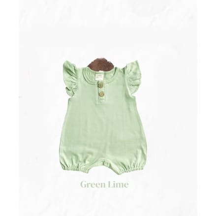 Libby Ivy Ruffle Earth Color Series Jumper Segi 4 Cotton Earth Colour Libby Baby Pakaian Bayi Jumper Libby Jumper Bayi Baju Bayi Newborn-Green Lime Ivy Ruffl