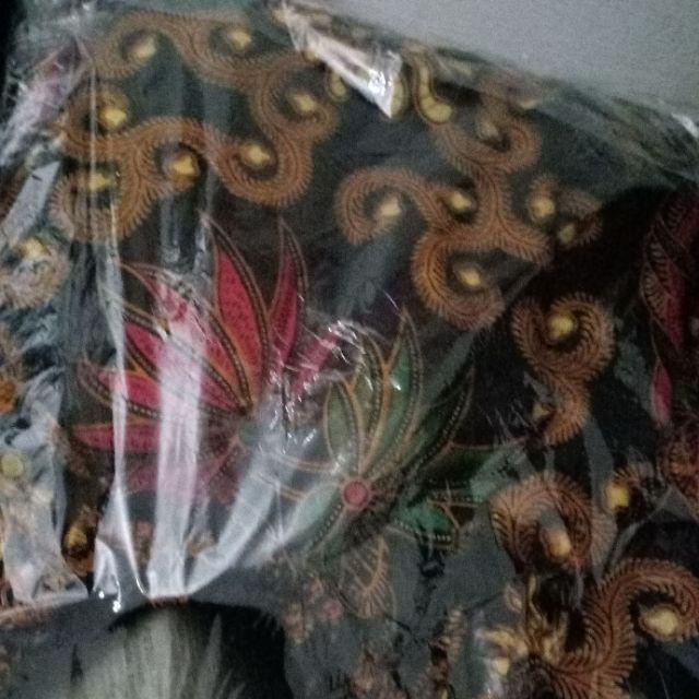 Kemeja Batik Pria Lengan Panjang Motif Sogan Dan Padi Baju Atasan Batik Modern Cowok