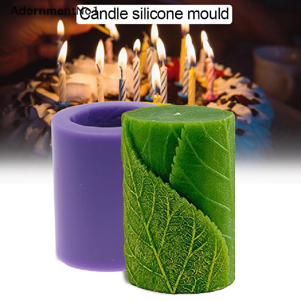 (AdornmentNo1) Cetakan Lilin / Sabun Handmade DIY Bentuk Daun 3D Bahan Silikon