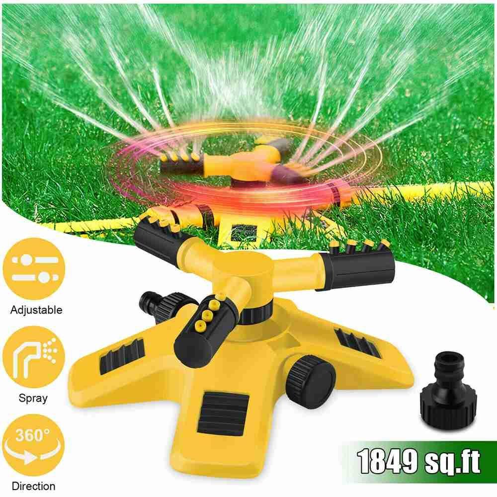 Solighter Garden Sprinkler Taman Rumah 360putar Selang Penyiraman Otomatis Rumput