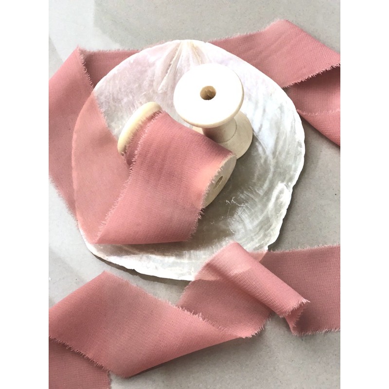 

Silk Ribbon - CORAL PINK