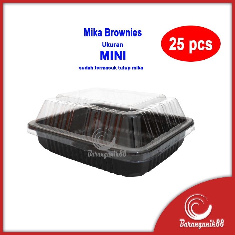 [25 pcs] Mika Brownies Mini Lux Food Grade High Quality Kotak Kue Sushi