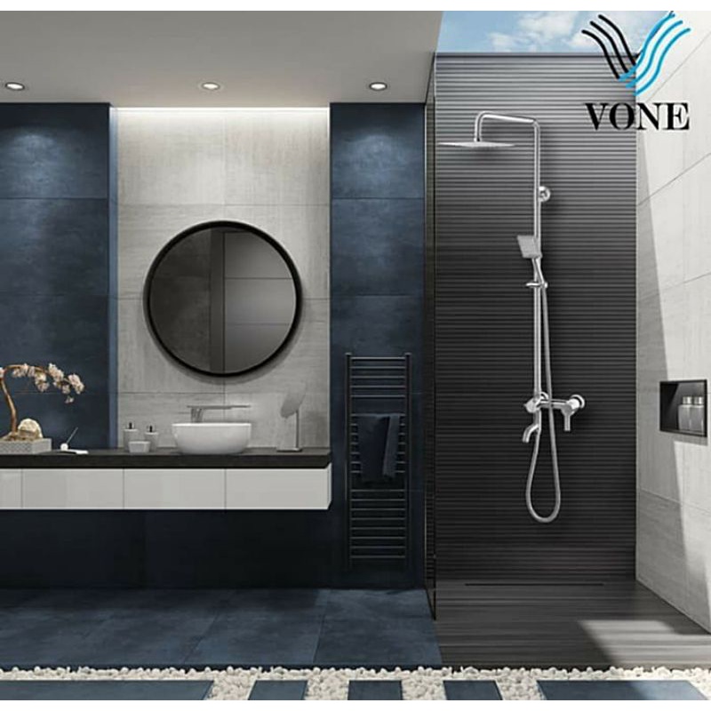 Shower Tiang Vone SJ-388SS Stainless/Shower Tiang Set Kran Panas Dingin