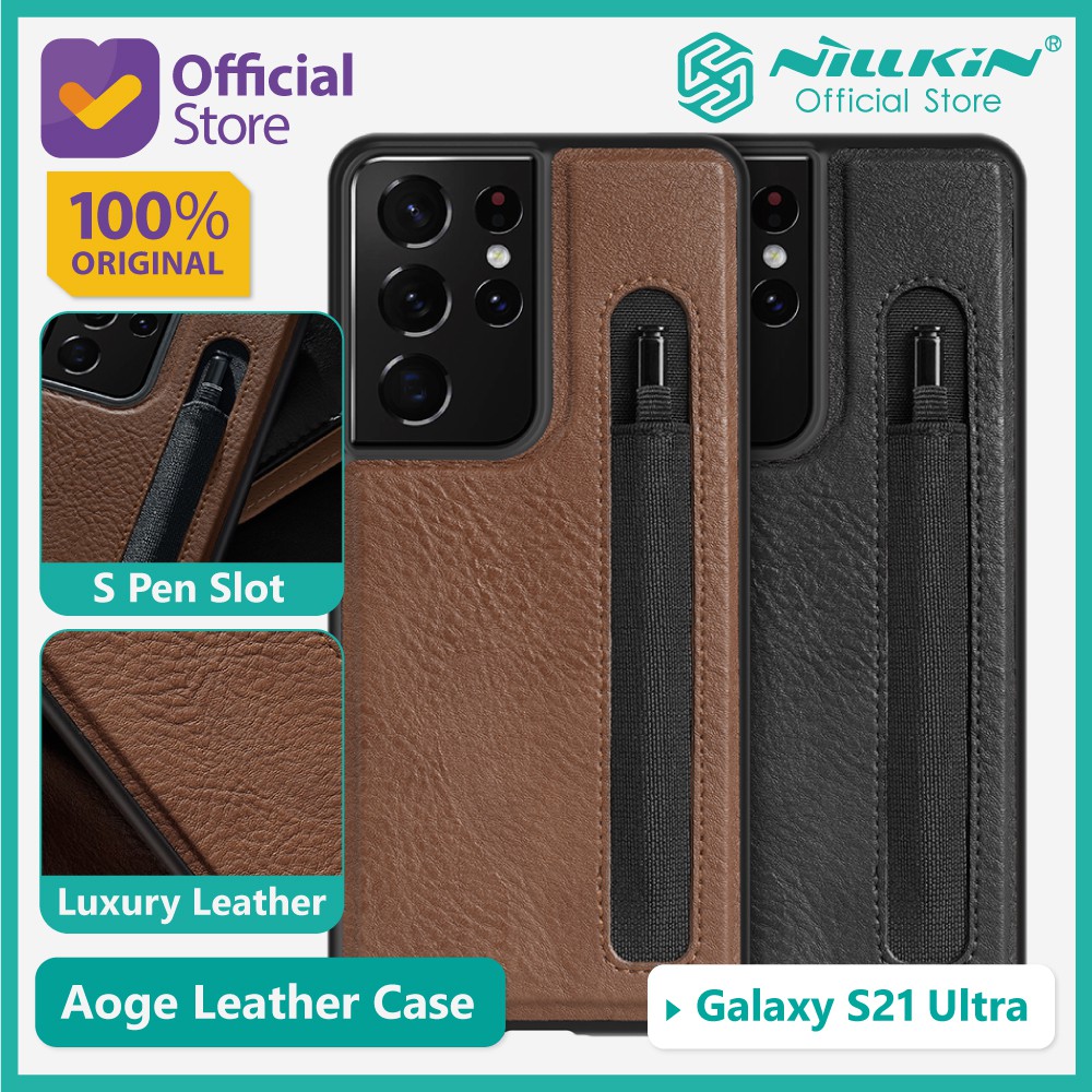 Case Samsung Galaxy S21 Ultra (6.8") Nillkin Aoge Leather with S Pen Holder Casing