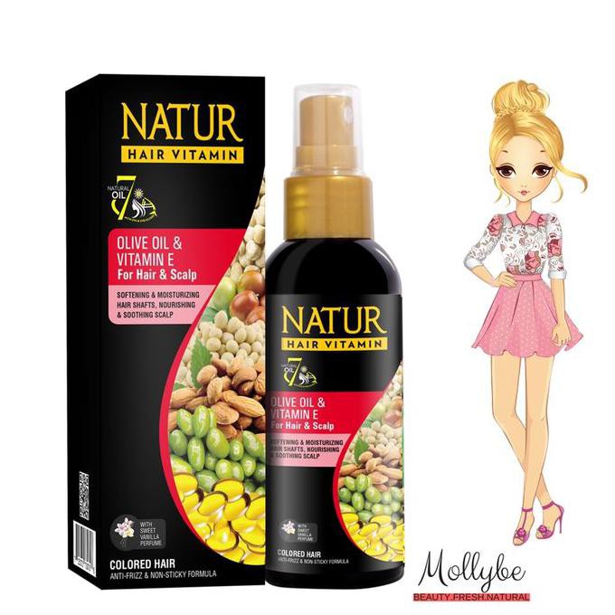 Mantap Natur Hair Vitamin Olive Oil & Vitamin E 80 Ml / Vitamin Rambut Limited