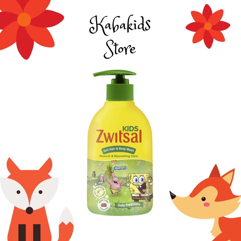 zwitsal  Kids 2in1 Green Natural and Nourshing Care 280 Ml