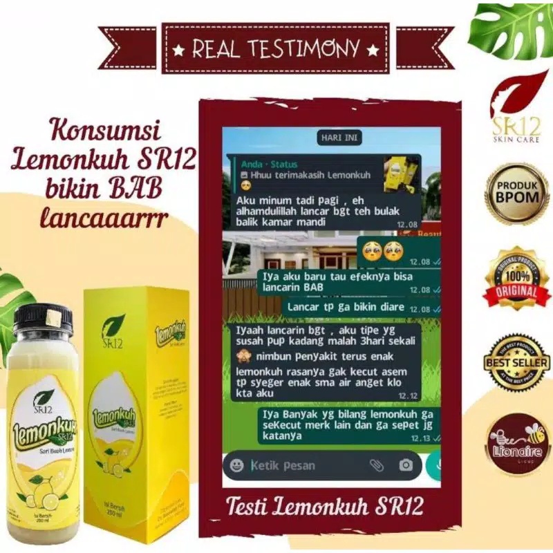 Lemonkuh sr12/Lemonku/Lemonkuh sr12 Untuk Diet/Lemonkuh Sari Lemon sr12/Lemon Kurus/Lemonku sr12