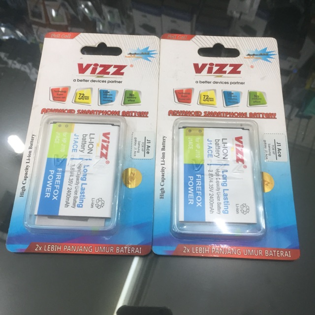 Baterai vizz  Samsung Galaxy j1 ace double power