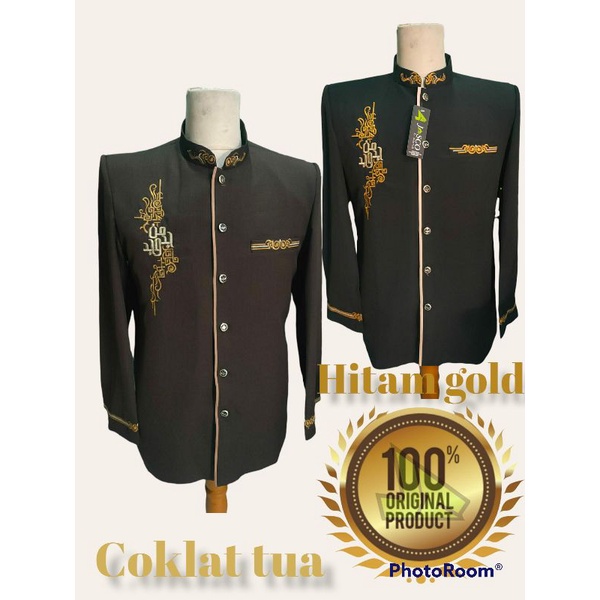 Jasko dewasa Mjd hitam gold coklat tua Jas koko premium by Jasco tasik Busana muslim berkualitas