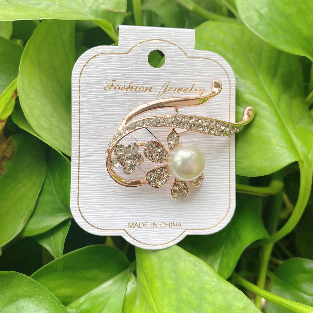 Baru Kreatif Mutiara Pin Bros Berlian Imitasi Bros Elegan Cukup Gaya Bros Mutiara Bros-11#