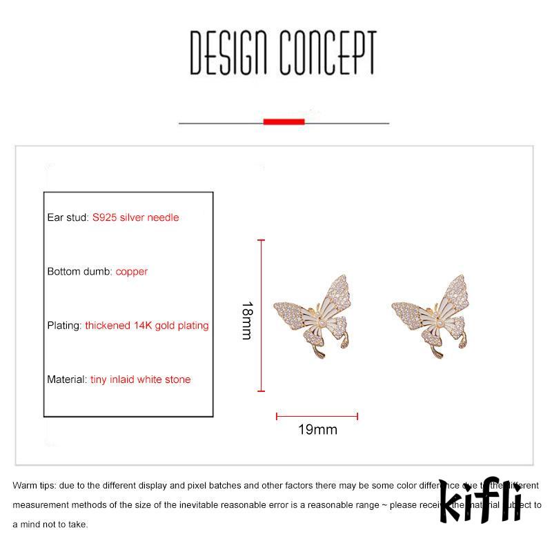 Anting Zircon,Bentuk Kupu-Kupu,Untuk Wanita