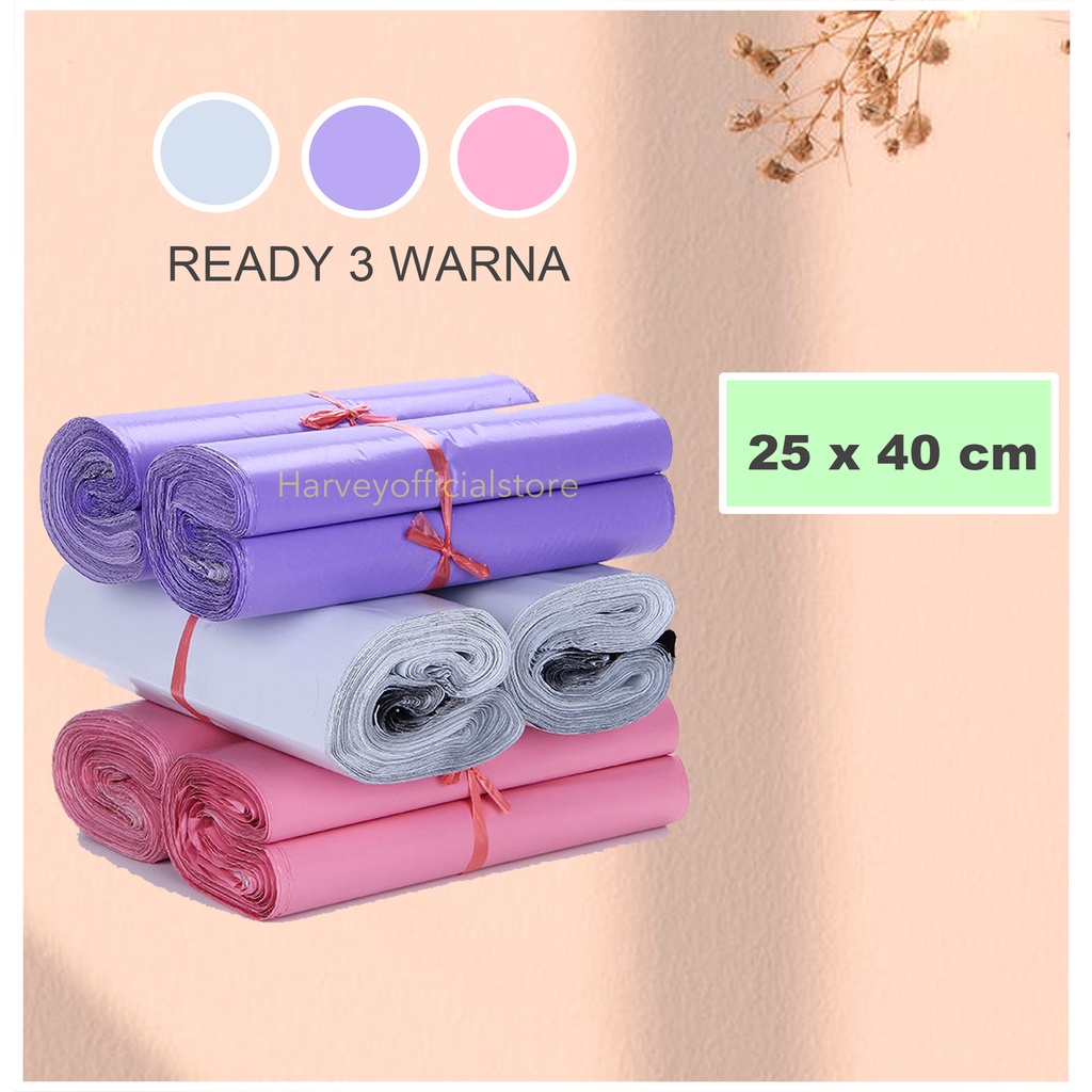 

[25X40] PLASTIK PACKING POLYMAILER PLASTIC PACKING ONLINE SHOP POLY MAILER 100LEMBAR - PUTIH