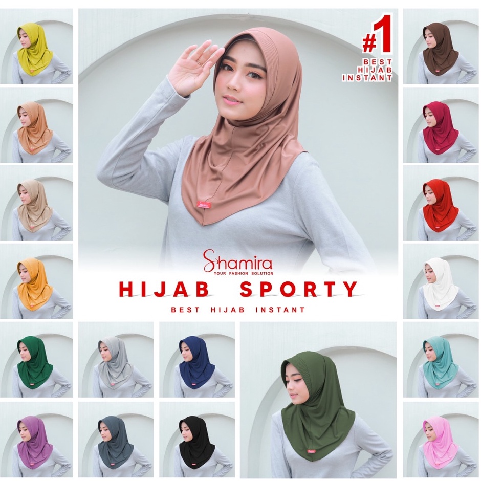 Hijab Sport Jersey Premium Pet Antem I Jilbab Sport Untuk Sekolah Olahraga