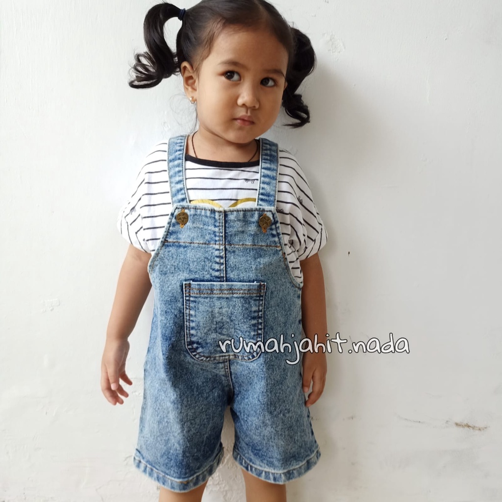 overall jeans anak unisex