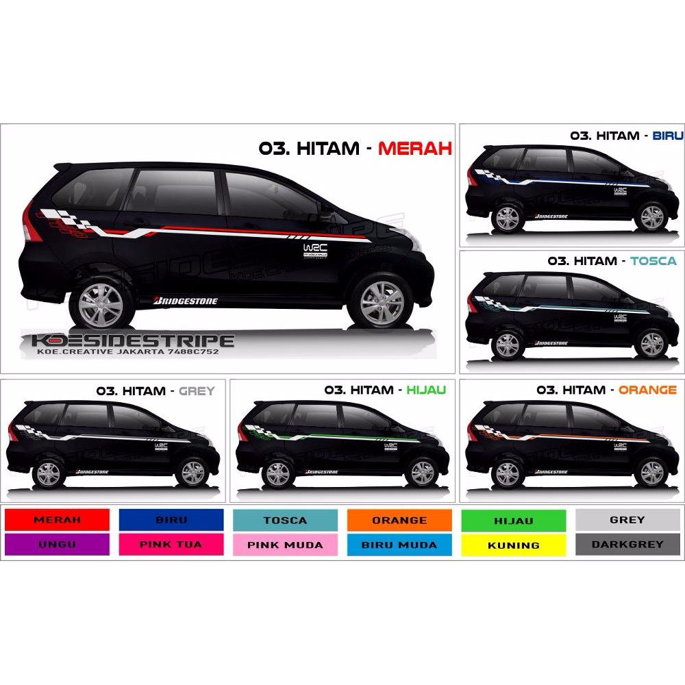 CUTTING STICKER MOBIL AVANZA XENIA 3 Shopee Indonesia