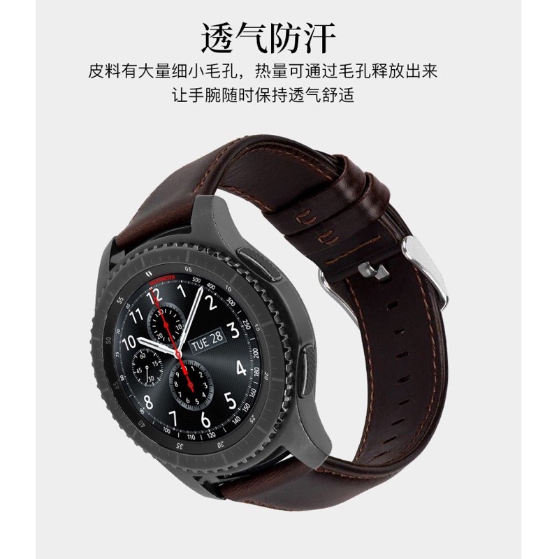 Strap kulit Fitbit Versa 2 1 Lite 23mm tali jam tangan classic 22mm samsung galaxy watch leather old