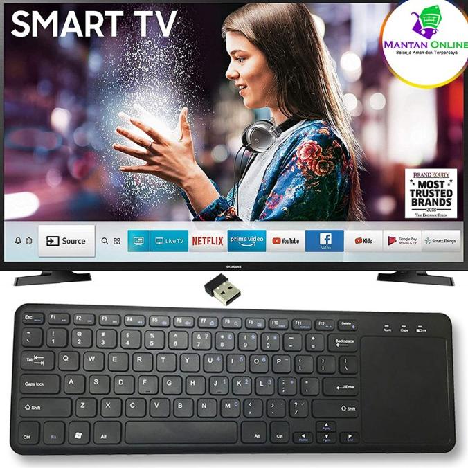 Keyboard Wireless dengan Touchpad / smart tv / samsung / LG / LED Termurah