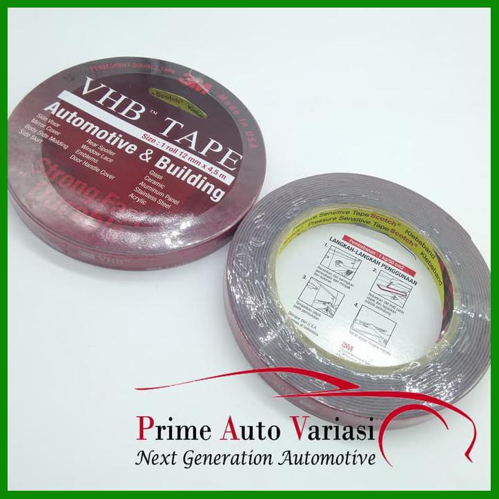 

DOUBLE TAPE PEREKAT 3M VHB 12MM X 4.5M MERAH ORIGINAL DOUBLE TAPE