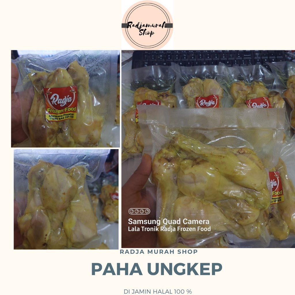 

Paha Ayam Ungkep Bumbu Kuning Siap Goreng (Vacum Press) Frozen Food/ Paha Ayam Potong Ungkep