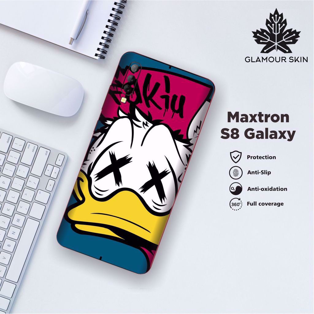 *(Dapat2PCS)* MAXTRON S8 GALAXY 4G Garskin Case/Stiker Protector Motif DONAL