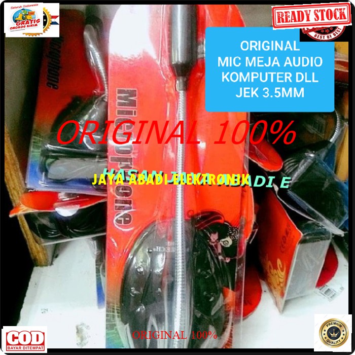 G286 ORIGINAL 3.5 mm mic meja kabel mik table microphone desk standing mikrophone mikrophone professional pro audio vokal vocal eleketronik multi universal desktop komputer laptop youtuber cable G286  jek jack 3,5MM BISA SEGALA AUDIO DAN KOMPUTER  1. Dapa