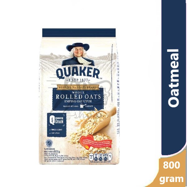 

Quaker Whole Rolled Oats 800 gram - gandum utuh