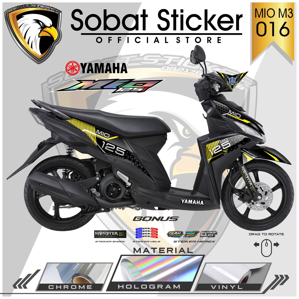 STRIPING MIO M3 - STRIPING HOLOGRAM YAMAHA MIO M3 TERBARU SB-016