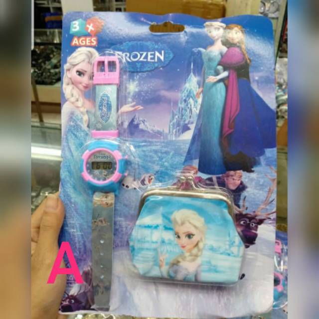 JAM TANGAN ANAK DIGITAL KARAKTER FROZEN & MINNIE MOUSE