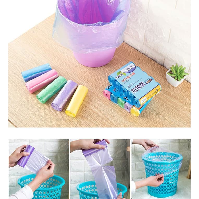 KANTONG PLASTIK PLASTICK SAMPAH 45X50CM ISI 20 PCS KANTONG PLASTIK PER ROLL ATAU GULUNG