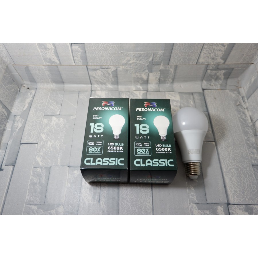 Bohlam Lampu LED Bulb Pesonacom Classic 18 Watt SNI