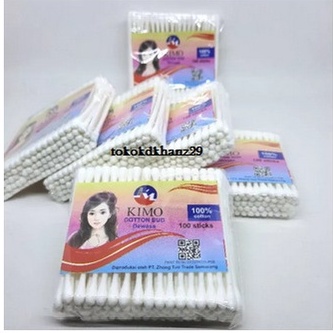 KOREK KUPING KIMO COTTON BUD UNTUK TELINGA BAYI dan DEWASA 100 STICKS