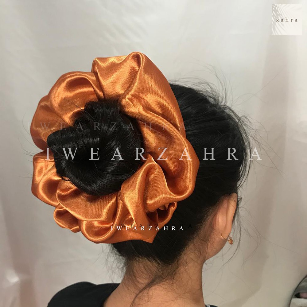 SCRUNCHIE JUMBO - ikat rambut cepol cemol besar volume tegak iket iketan gelang kuncir kunciran